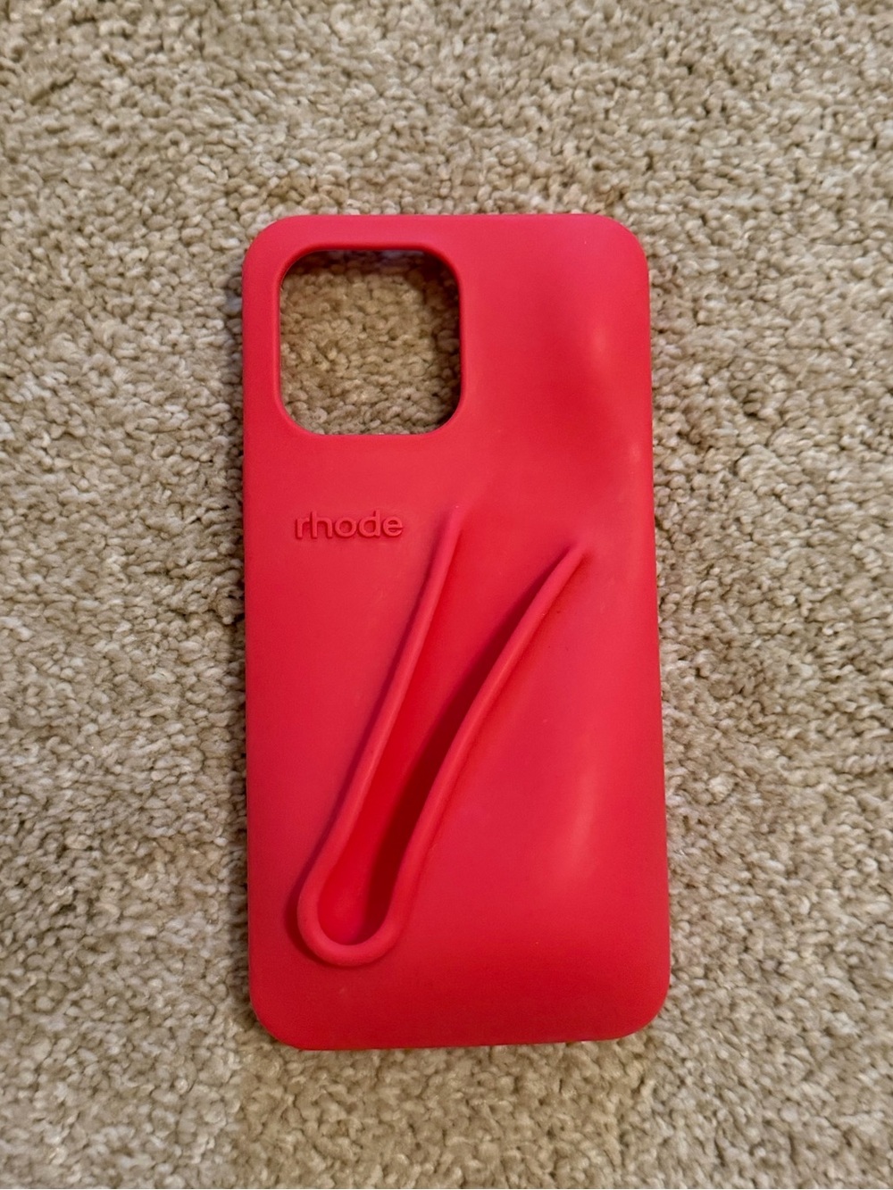 RHODE  Guava Spritz Silicone Phone Case with Integrated Grip